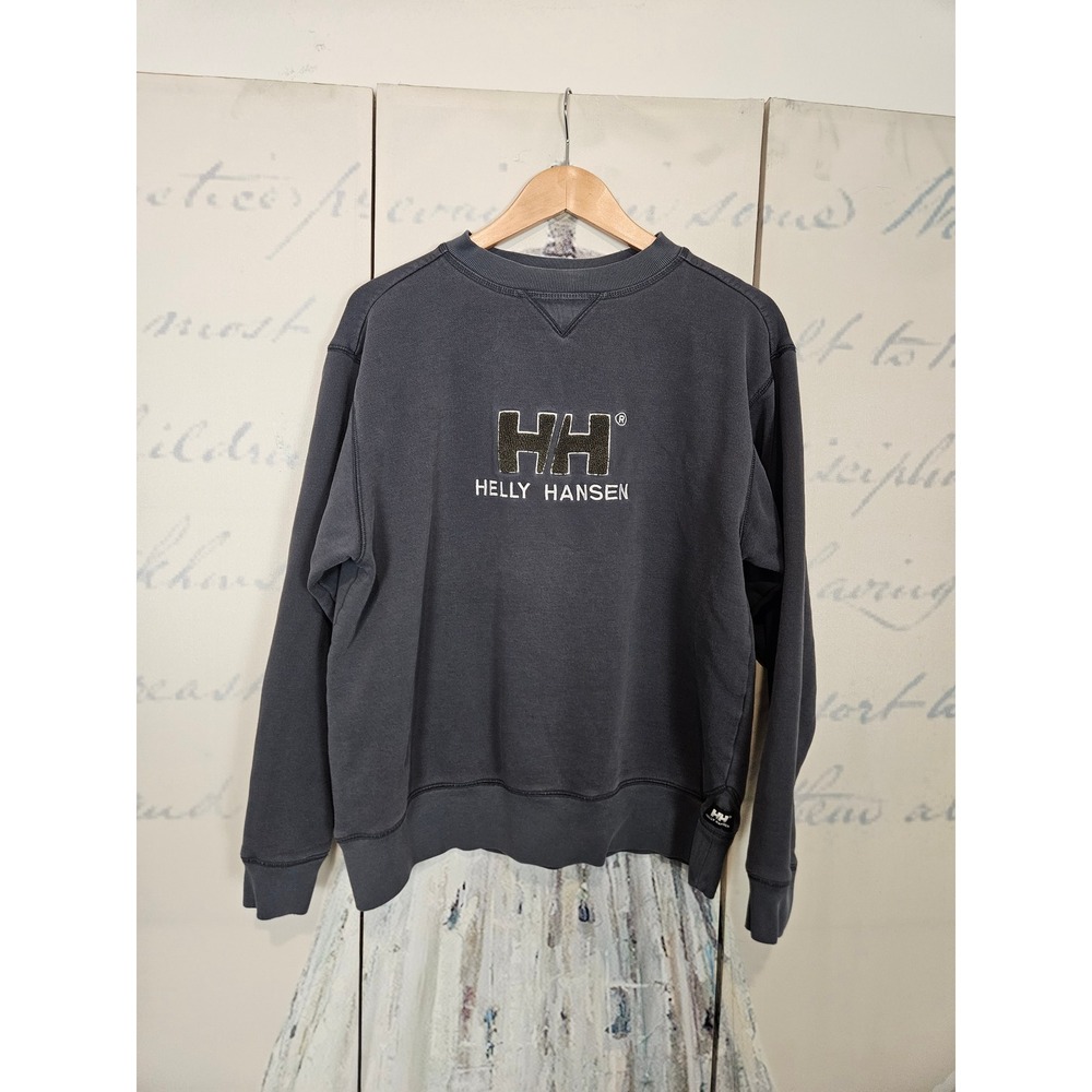 Helly Hansen Sweatshirt Large‎ Gray Embroidered Logo Gorpcore Crewneck Pullover